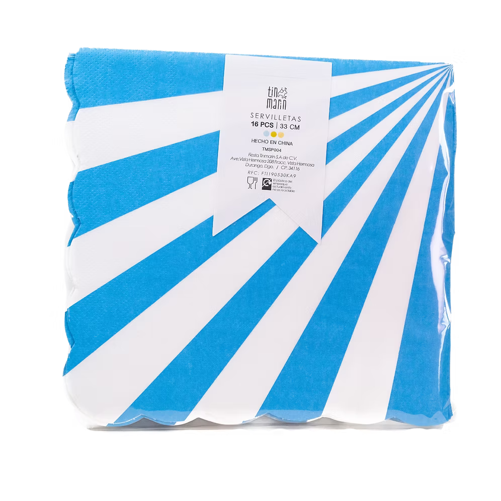 SERVILLETA LINEAS CIRCUS BLUE