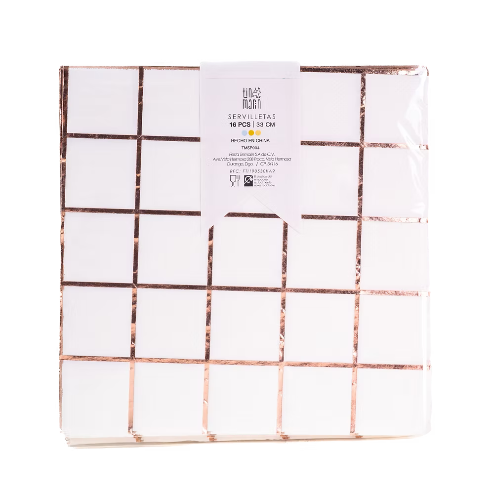 ROSE GOLD SQUARES NAPKIN