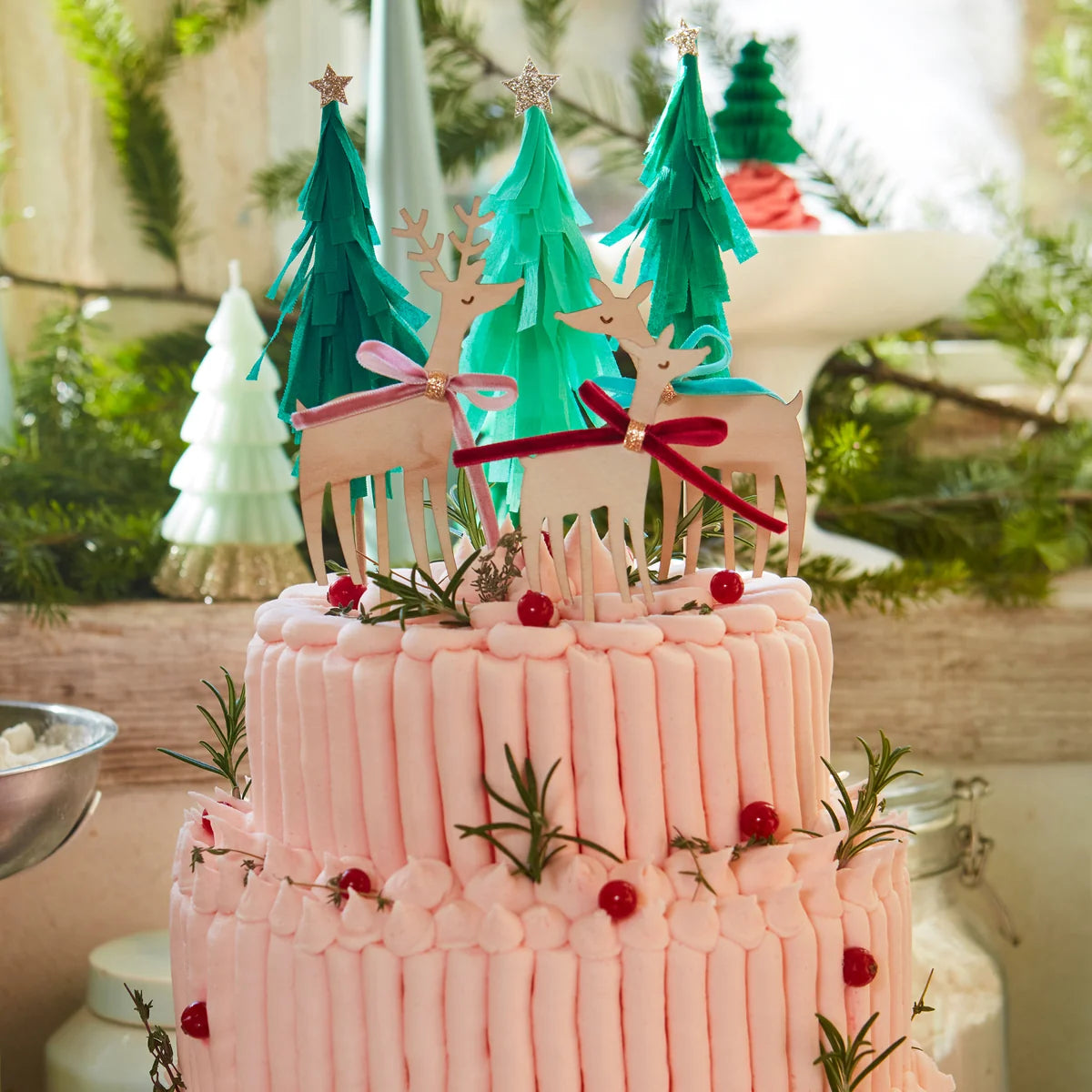 REINDEER FAMILY CAKETOPPERS