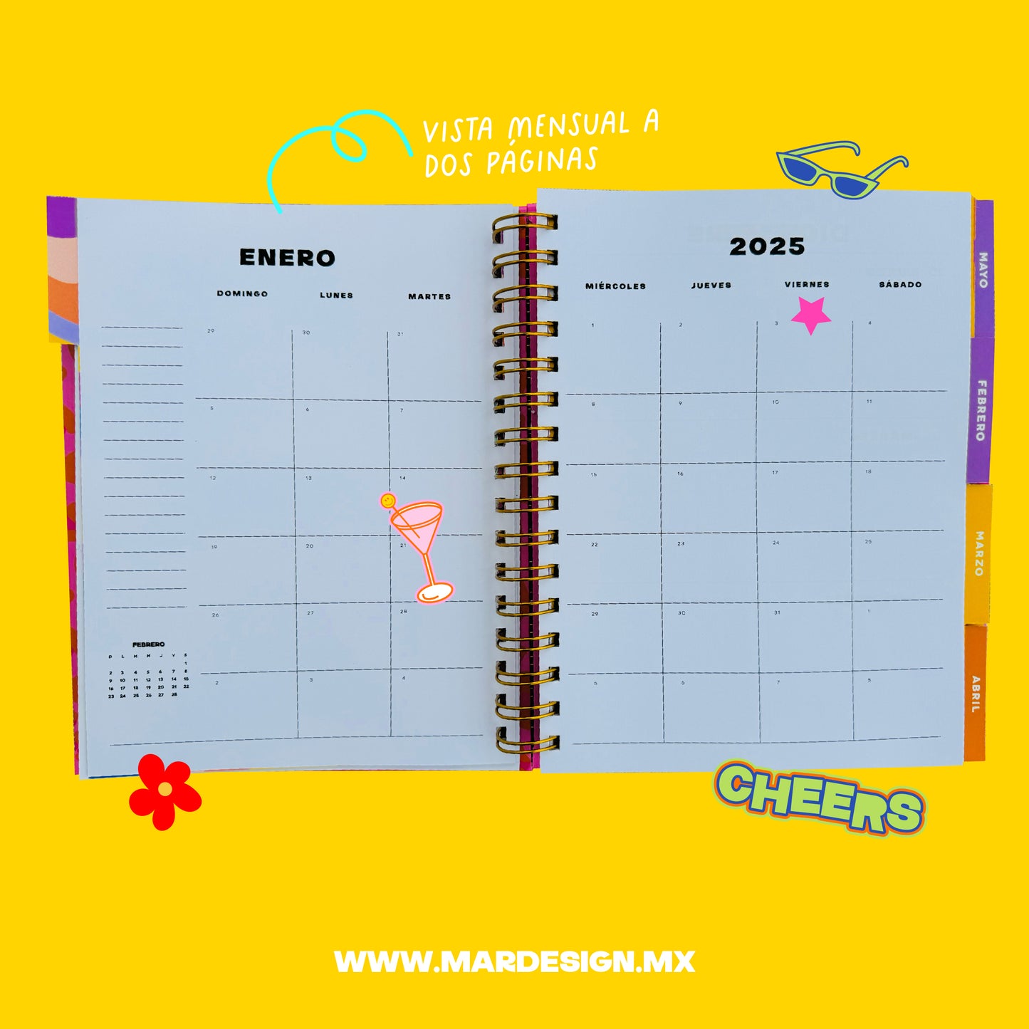 AGENDA PINK FLOWER