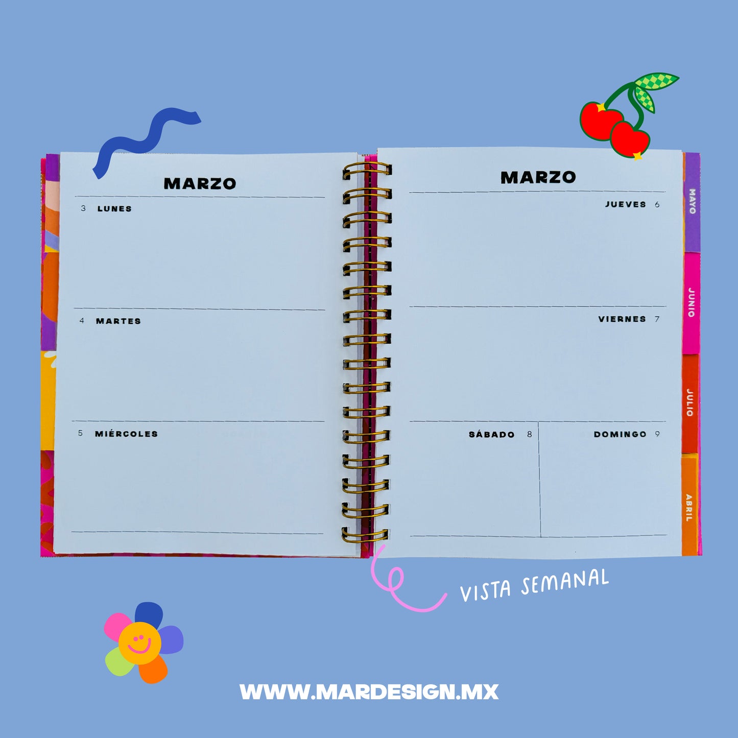 AGENDA PINK FLOWER