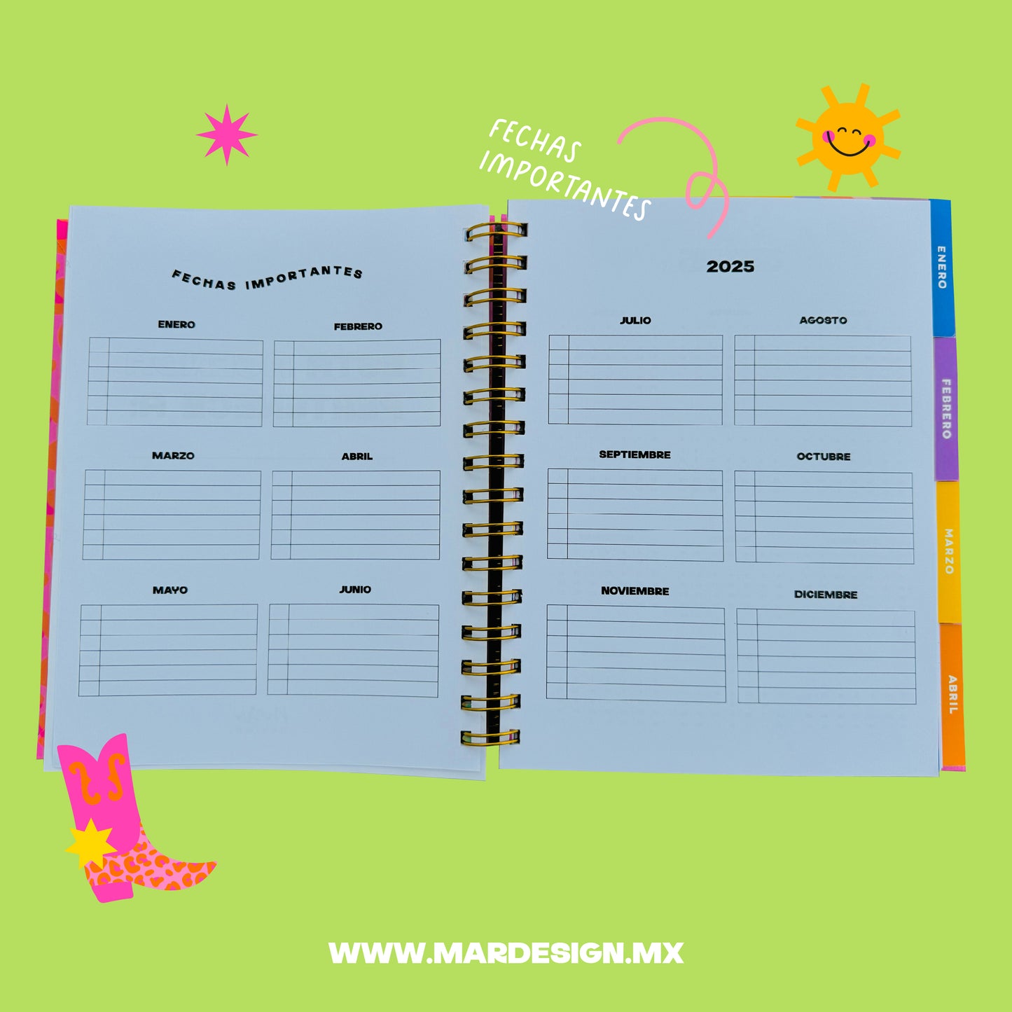 AGENDA PINK FLOWER