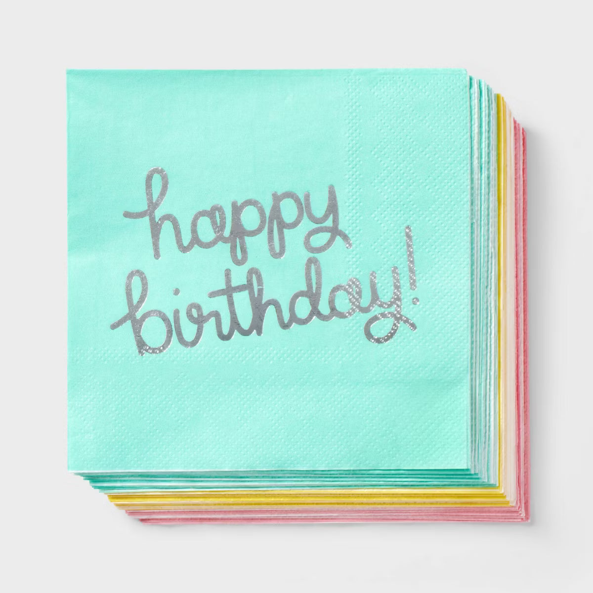 SERVILLETAS HAPPYBDAY 4 COLORES PASTEL