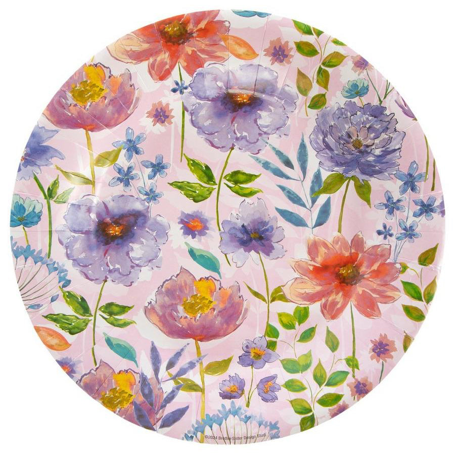 WATERCOLOR FLOWER PLATES
