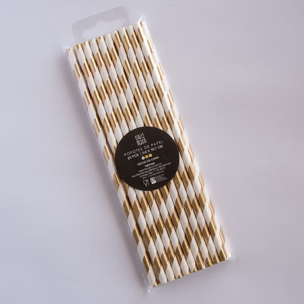 POPOTES DORADOS CARAMELO 20 PZ