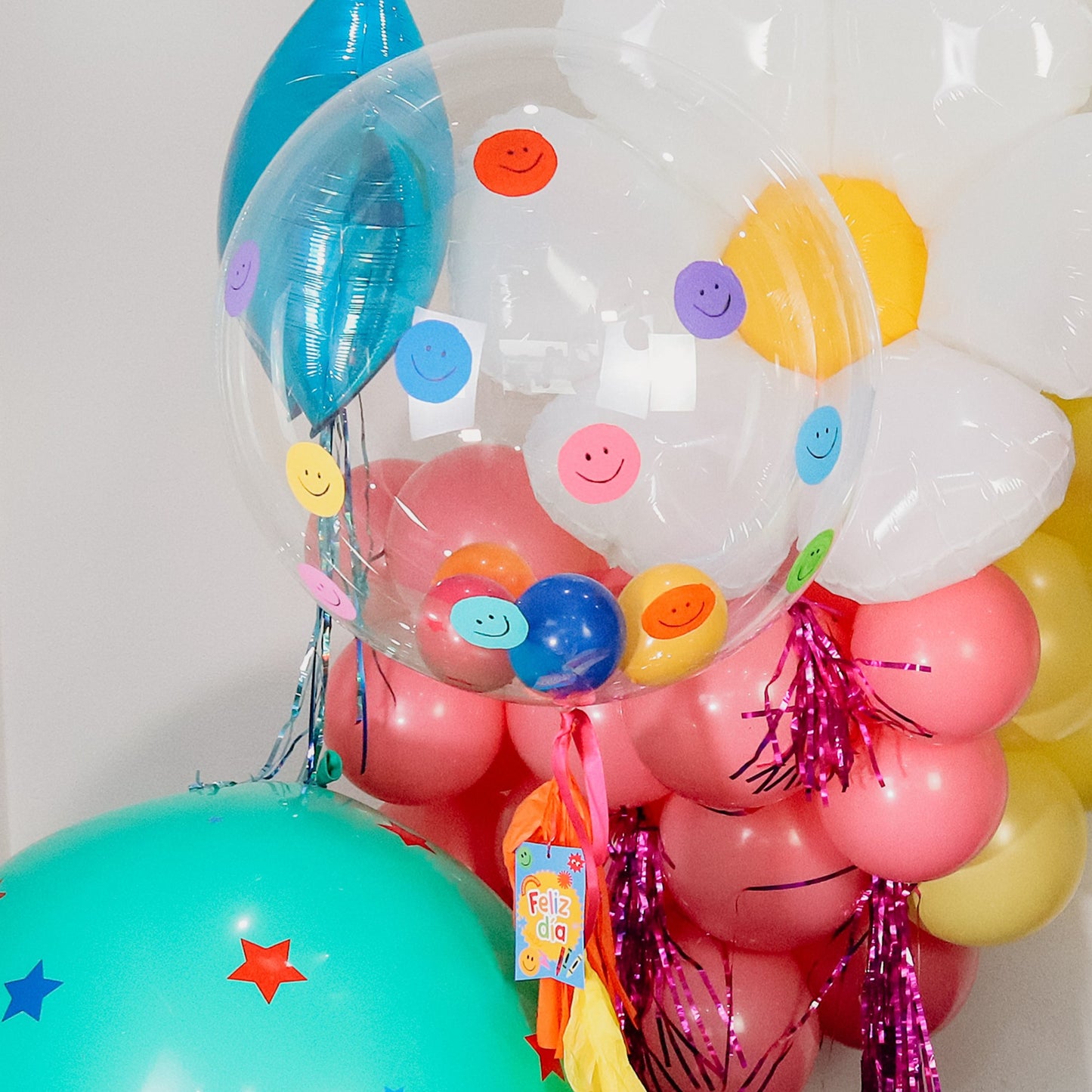 GLOBO BURBUJA HAPPY FACE