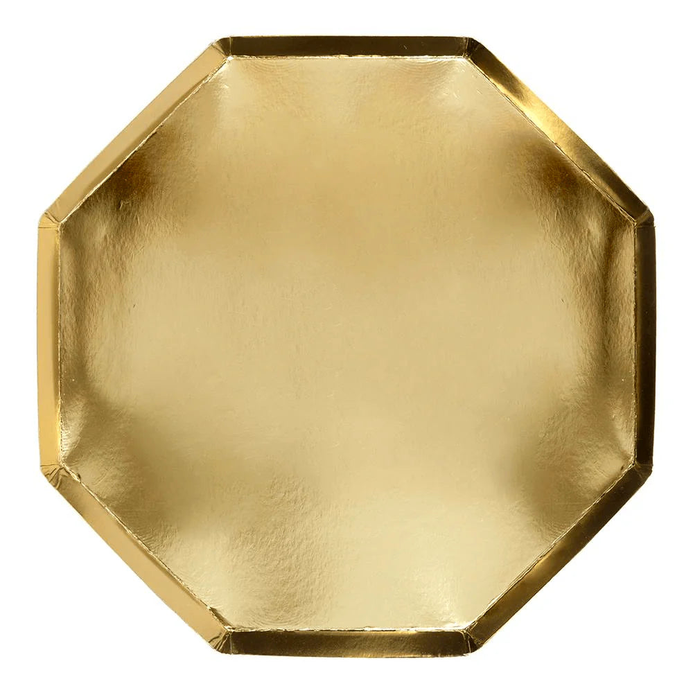 PLATO HEXAGONAL DORADO