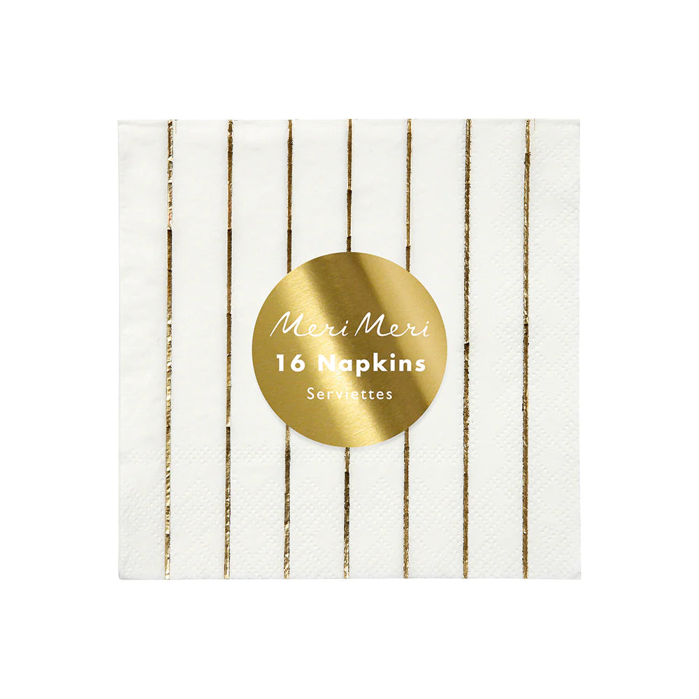 SERVILLETAS LINEAS GOLD