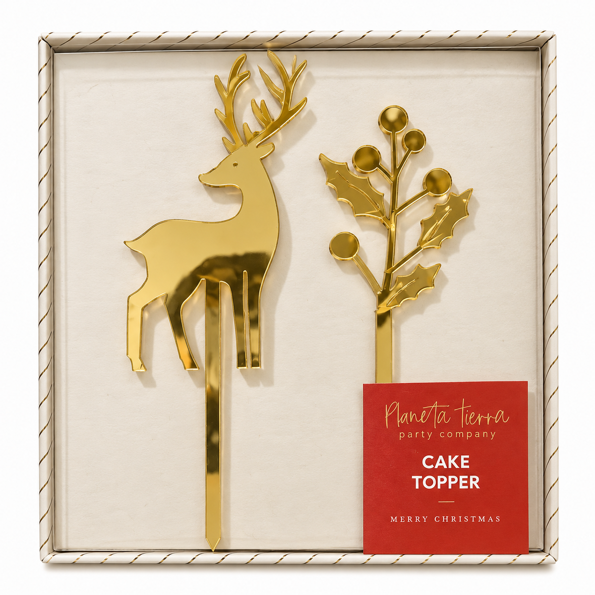 CAKE TOPPER RENO Y RAMAS