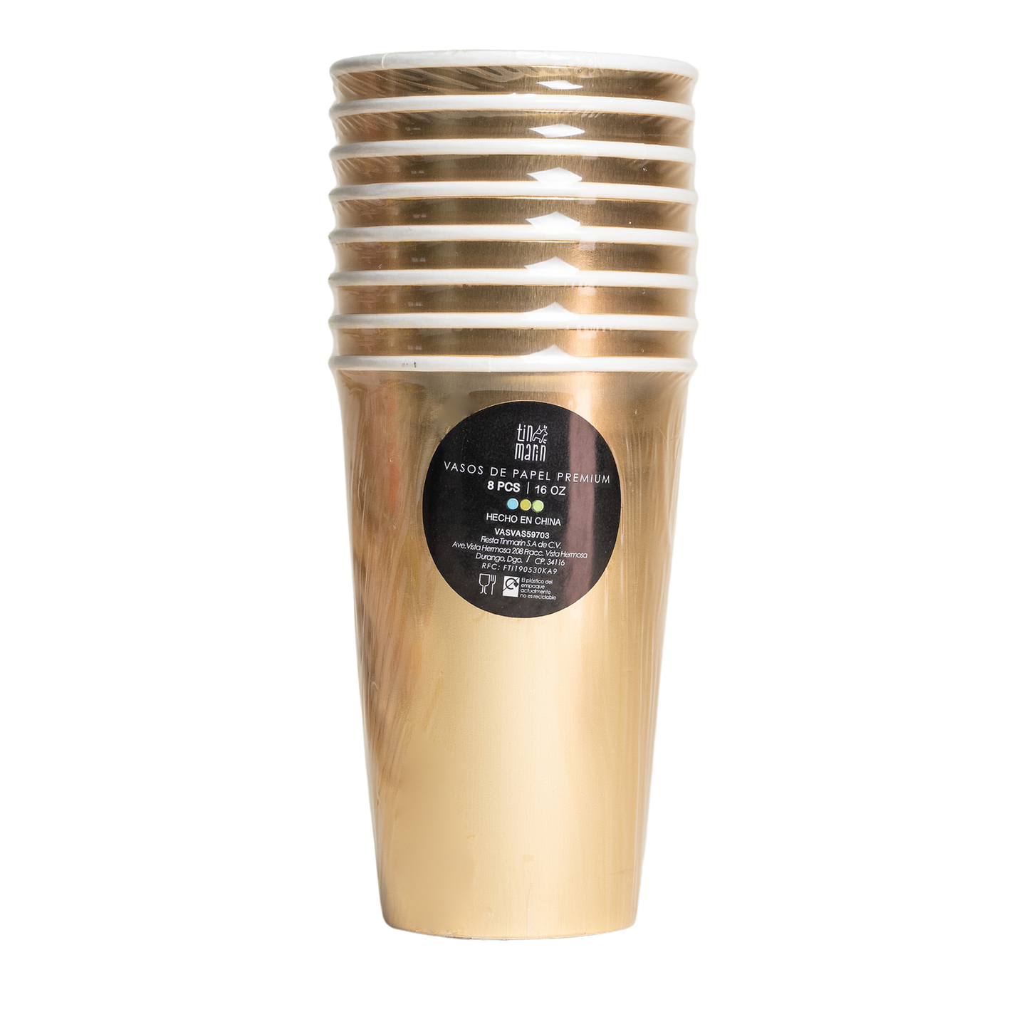 VASO DORADO METALICO
