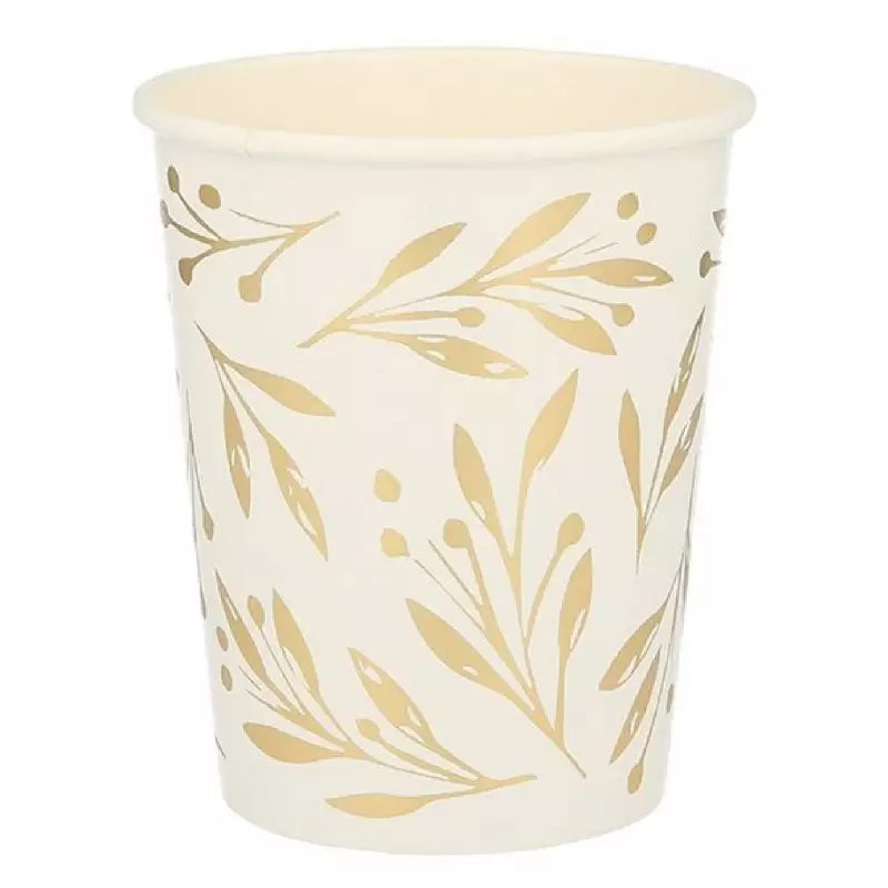VASO CON RAMAS DORADAS
