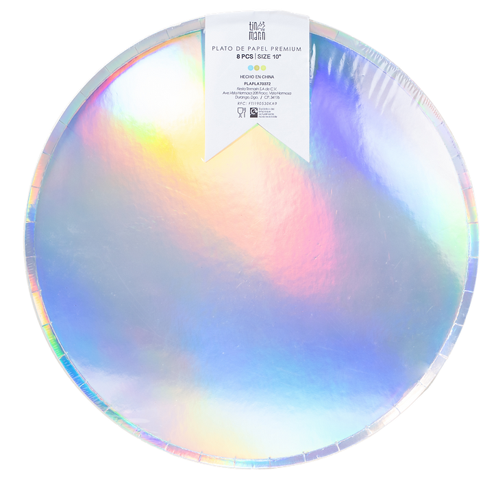 Plato Grande Plata Holografico