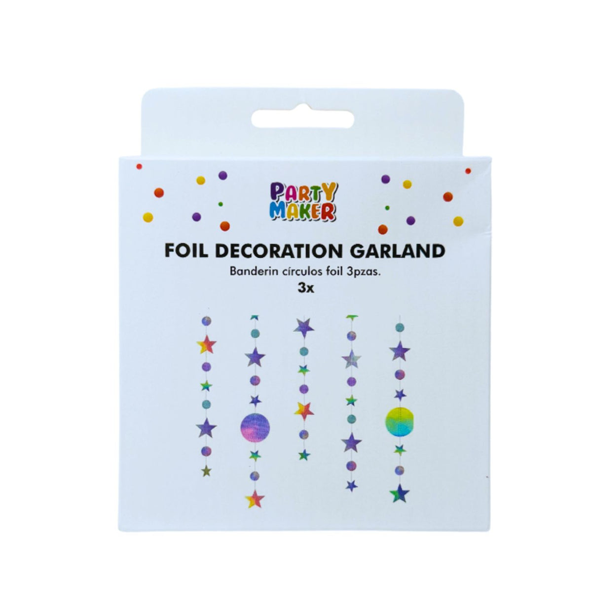 TIRAS DE CÍRCULOS Y ESTRELLAS FOIL