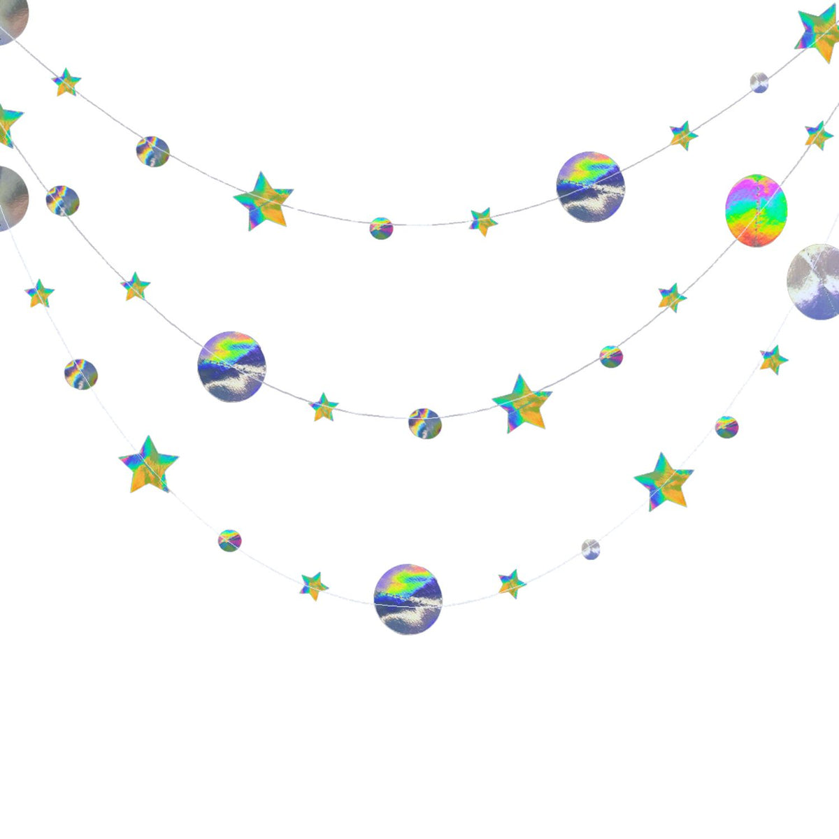 TIRAS DE CÍRCULOS Y ESTRELLAS FOIL