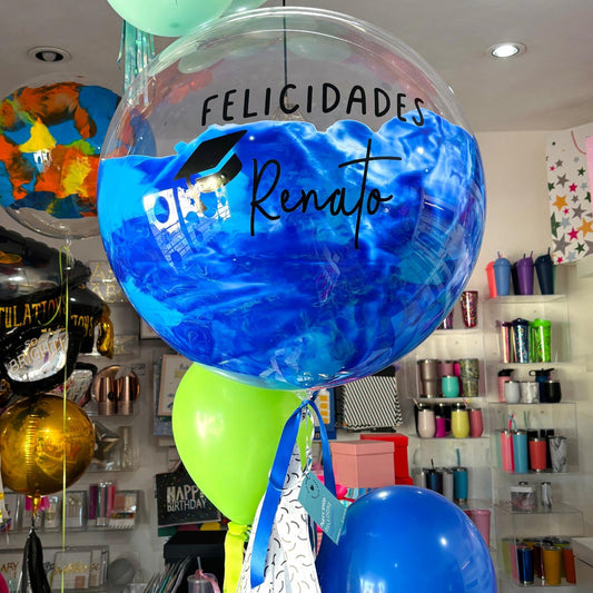 BURBUJA GRAD AZUL + 3 LATEX