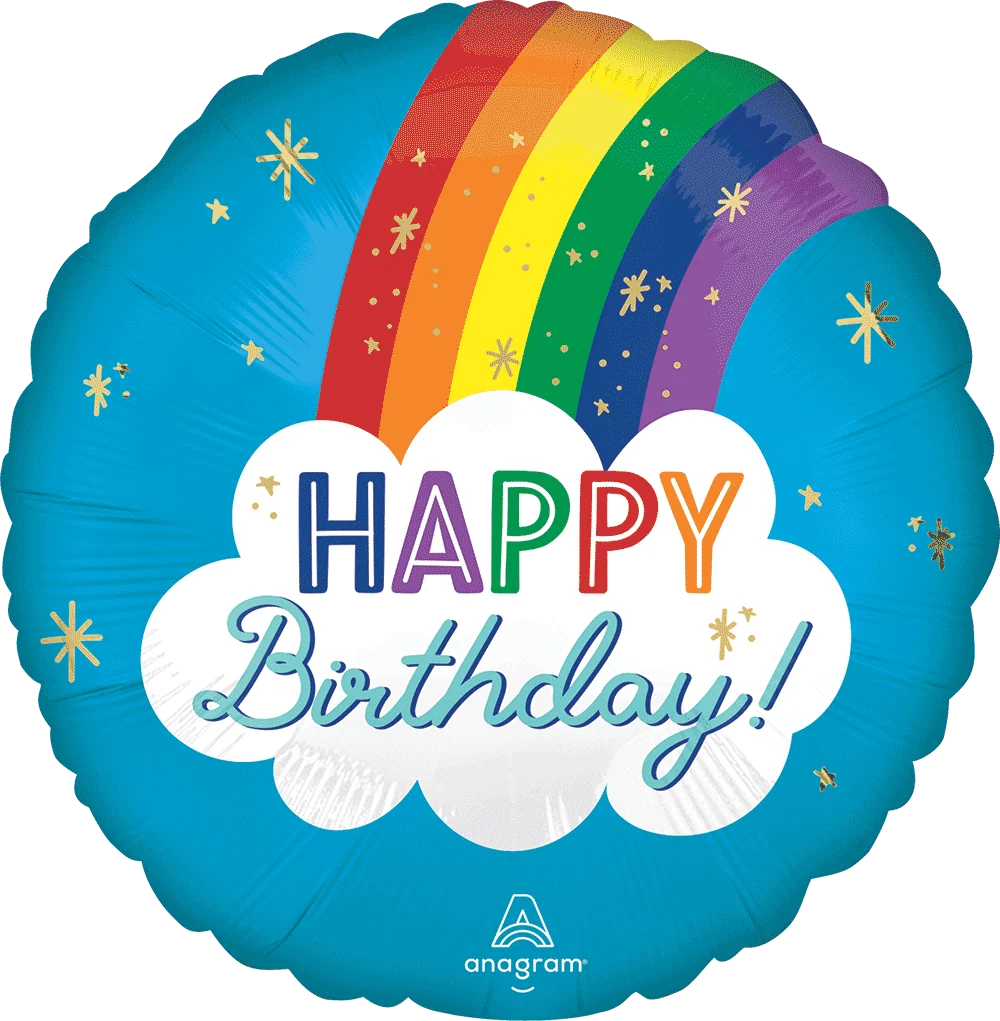 HAPPY BIRTHDAY RAINBOW 18"