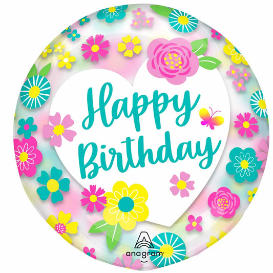 ESFERA TRANSPARENTE HBDAY FLORES