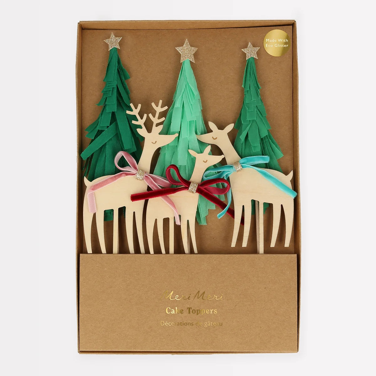 REINDEER FAMILY CAKETOPPERS