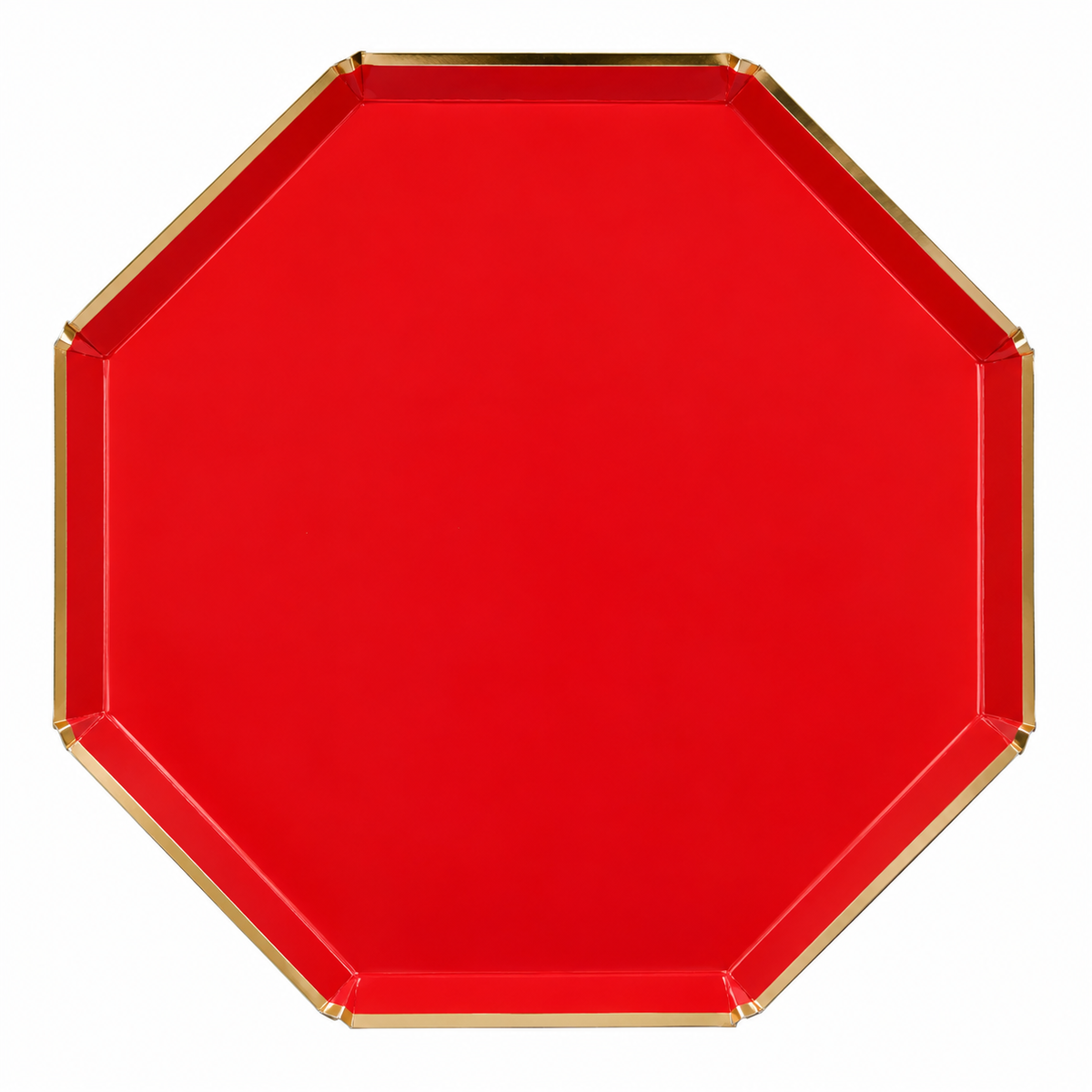 PLATOS ROJOS ORILLA DORADA