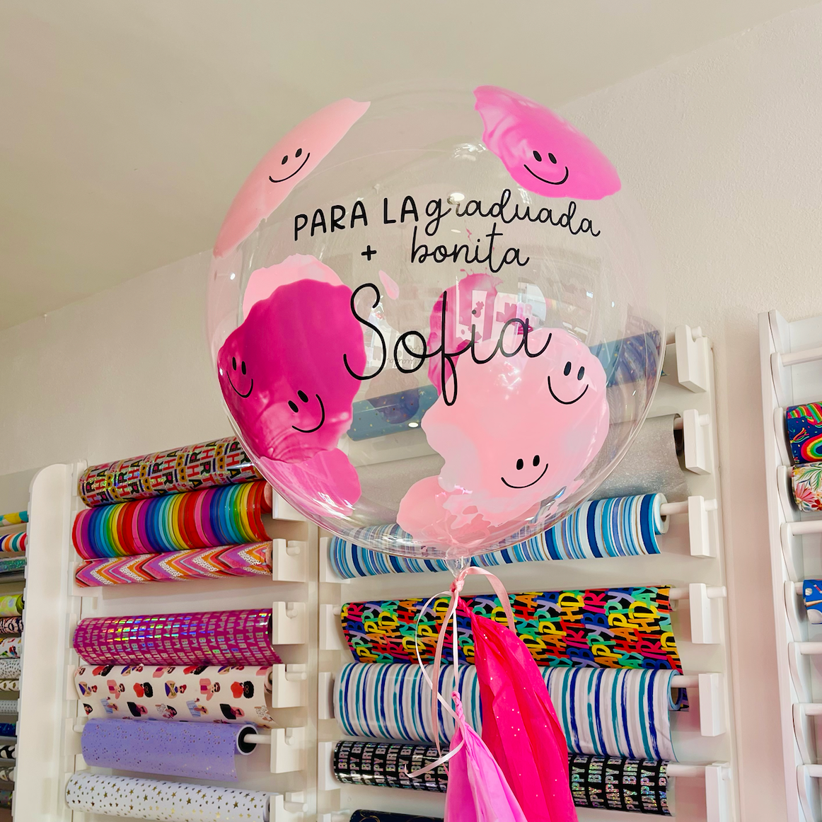 BURBUJA GRAD HAPPY FACE PINK