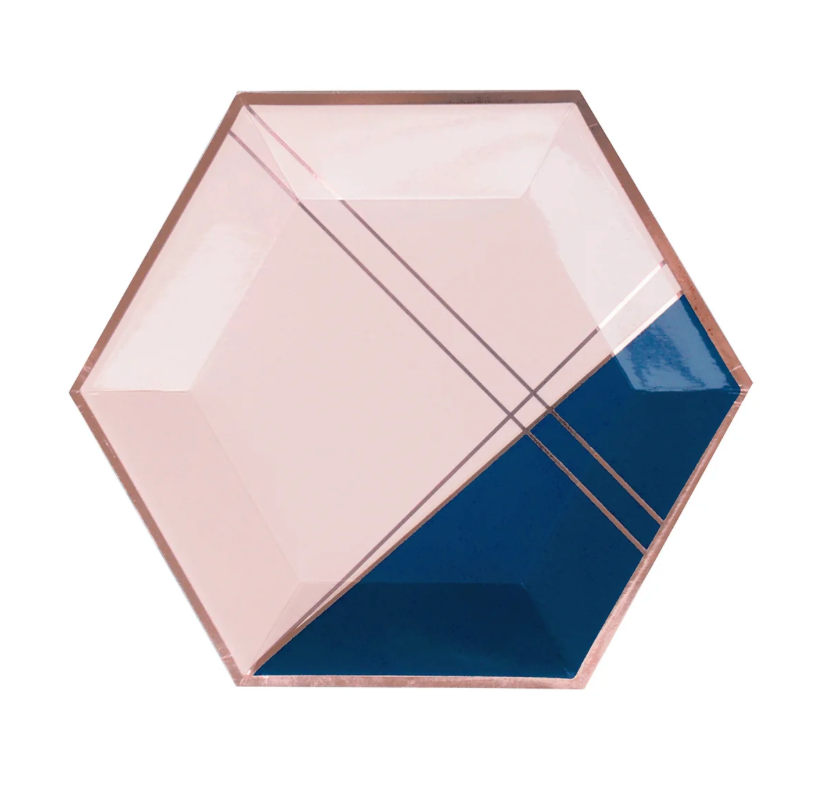 PLATO HEXAGONAL PINK/GOLD
