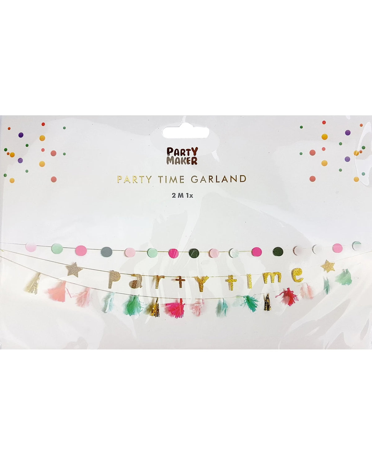 SET BANNER Y GUIRNALDA PARTY TIME