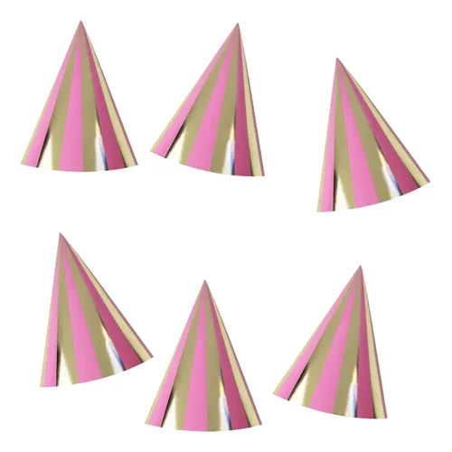 PARTY HATS PINK & GOLD