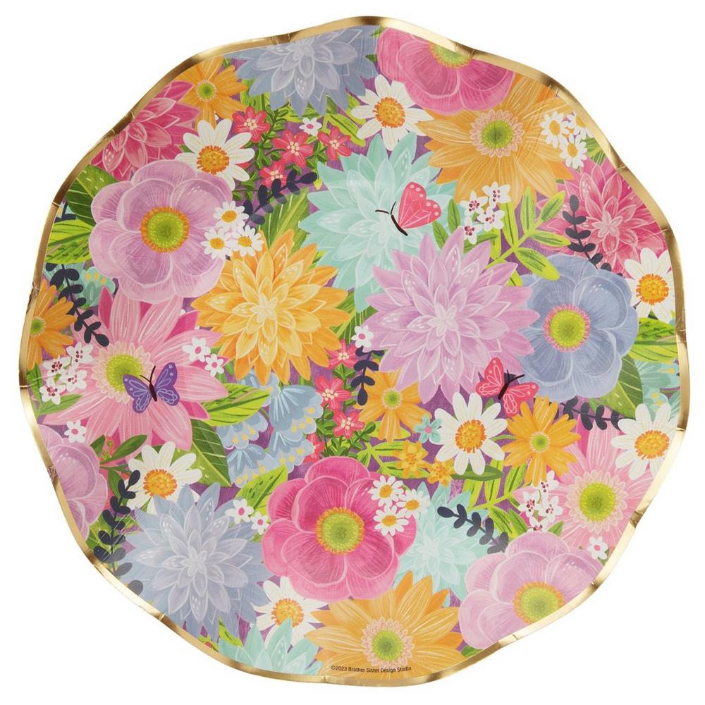 RUFFED FLORAL PLATES