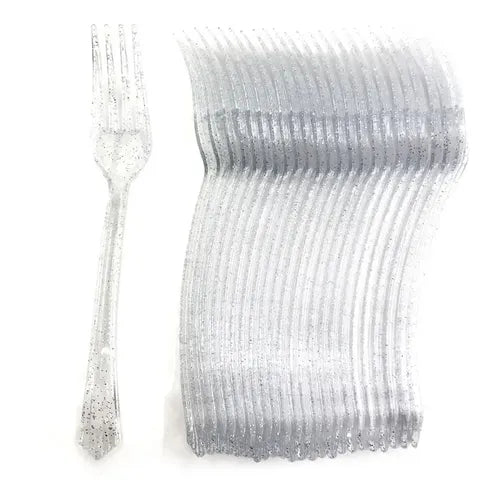GLITTER FORKS 20PZ