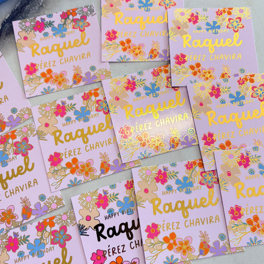 TAGS SET FLOWERS