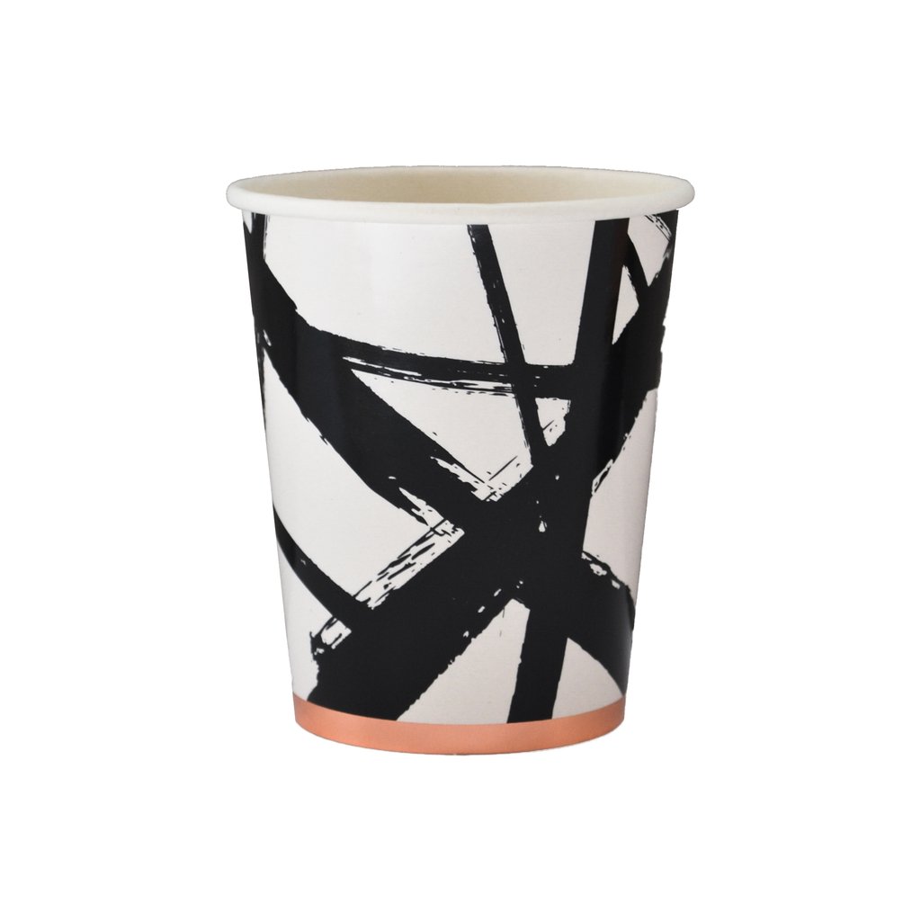 VASO BRUSH BLACK AND ROSE GOLD