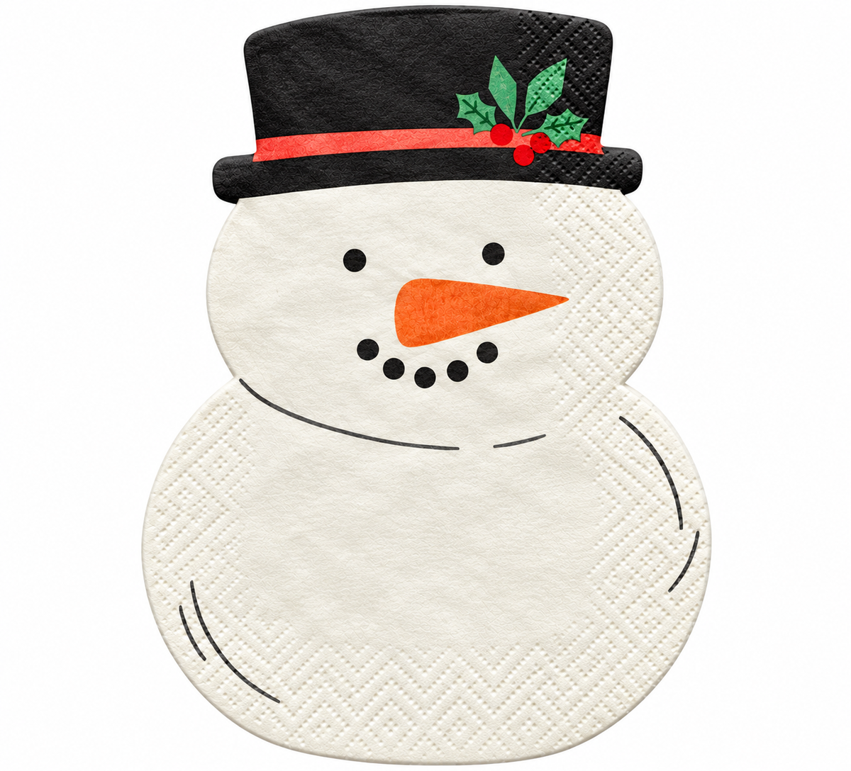 SNOW MAN SHAPED NAPKIN