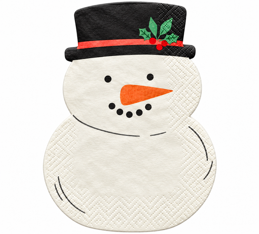 SNOW MAN SHAPED NAPKIN