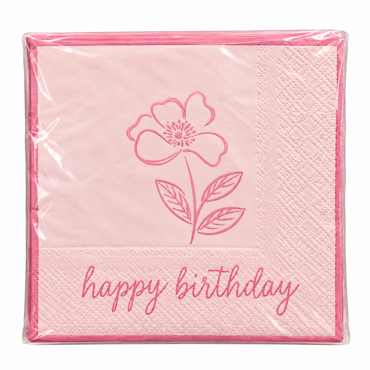 SERVILLETAS ROSAS FLORES HAPPYBDAY