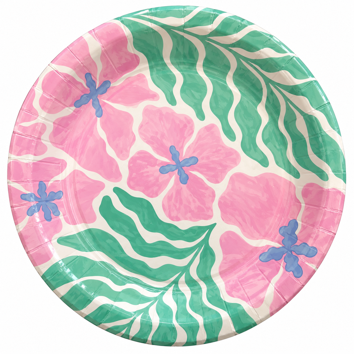 PLATOS MENTA Y ROSA FLORES