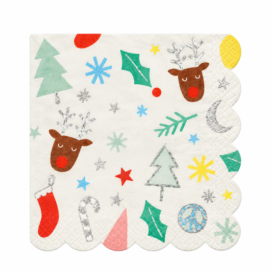 CHRISTMAS FUN NAPKIN CHICA