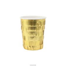 VASO FLECOS DORADO