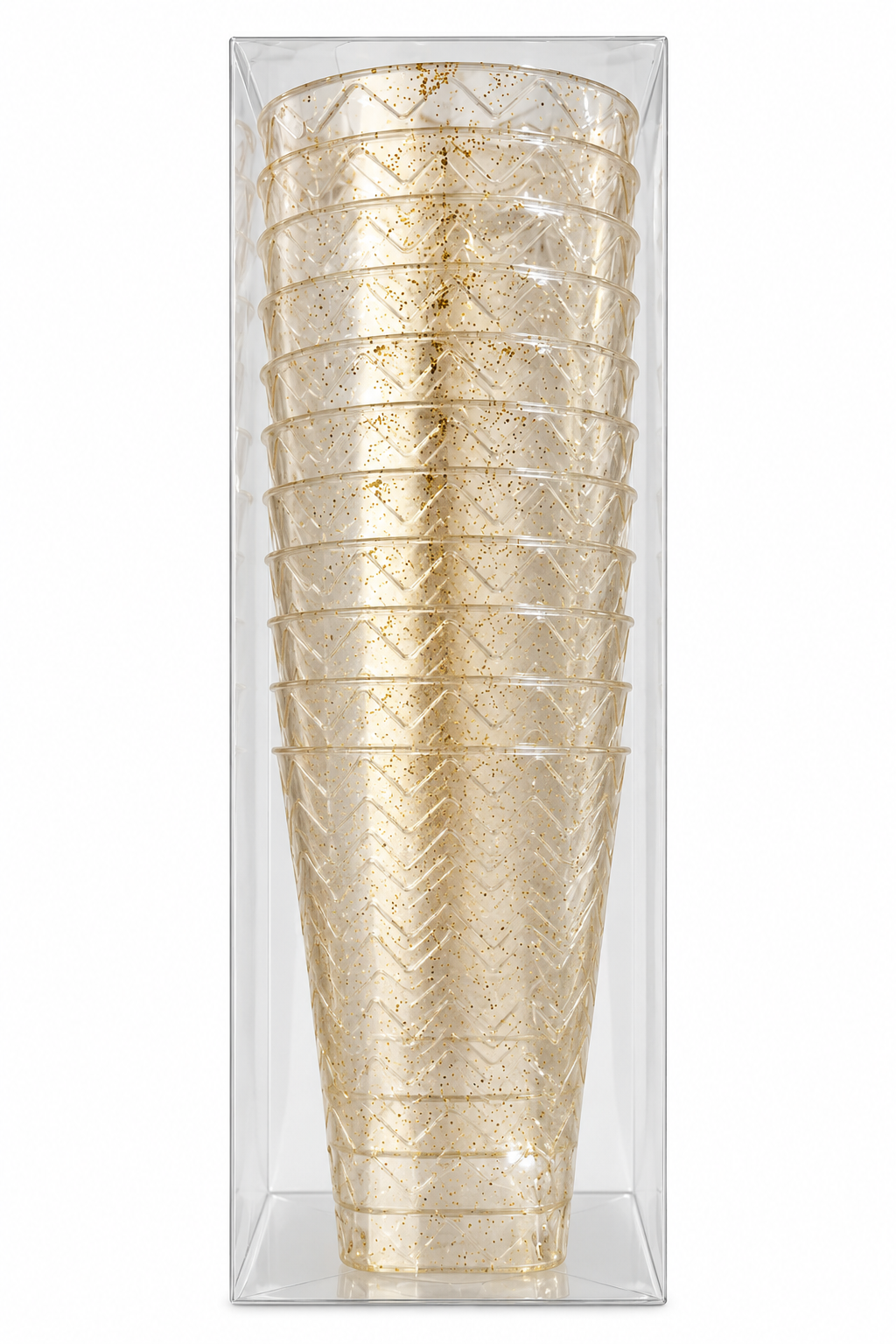 VASO DORADO TRANSPARENTE