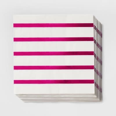 SERVILLETA LINEAS HOT PINK